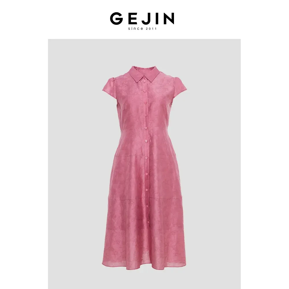 GEJIN/歌锦2025夏季新款气质中式复古连衣裙9232550217