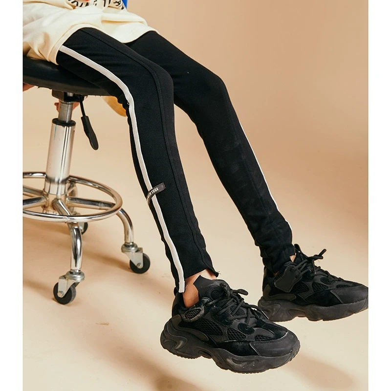 雨星雨嫣女童打底2025新款春装裤子外穿大童黑色女童秋季裤子