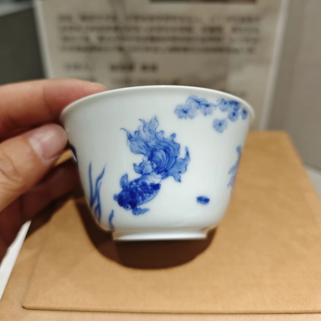 青花铃铛杯颜粟艺术家亲工款主人杯