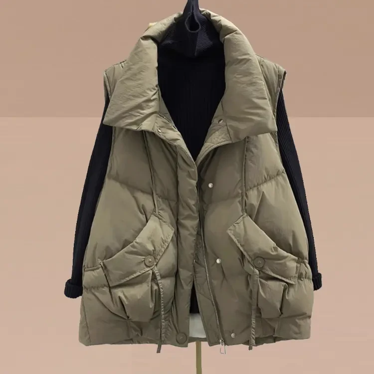 特大码200斤胖mm欧洲站时尚棉衣背心马甲女秋冬新款加厚棉服外套