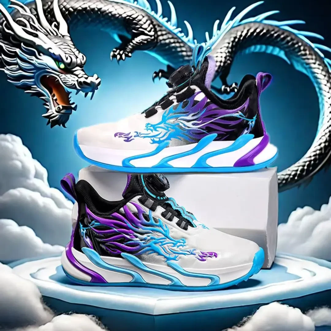 奥特曼男童运动鞋2025款春季儿童篮球鞋男孩中大童皮面轻便跑步鞋