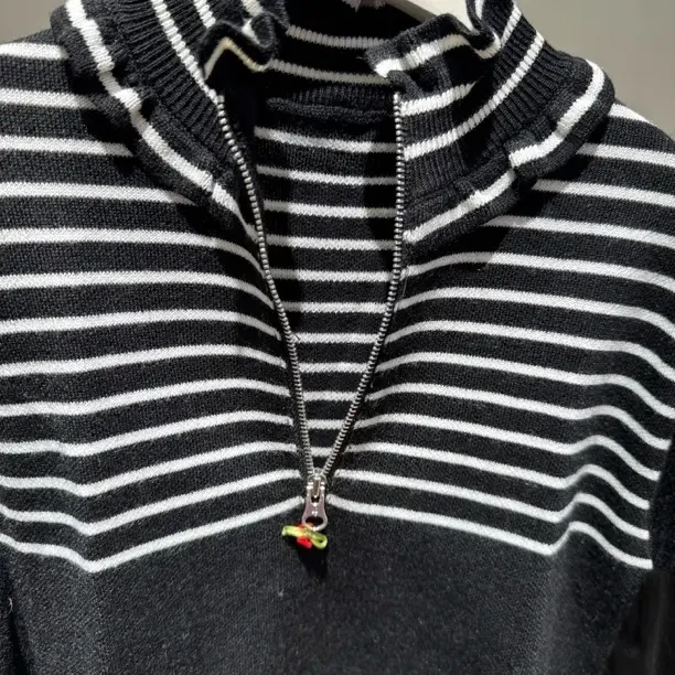 女童百搭条纹秋冬羊毛裙