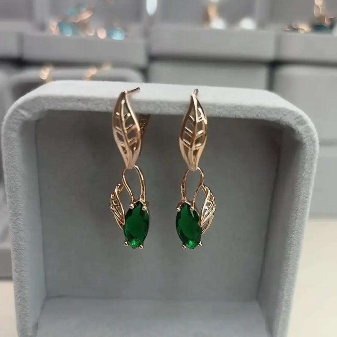 铜合金锆石耳饰  铜合金气质轻奢时尚百搭精致耳环