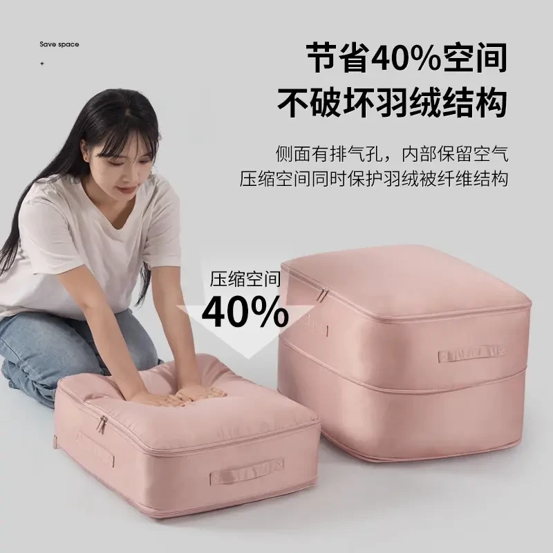 大容量被子衣物压缩收纳袋羽绒服被压缩袋防潮家用学生收纳压缩袋