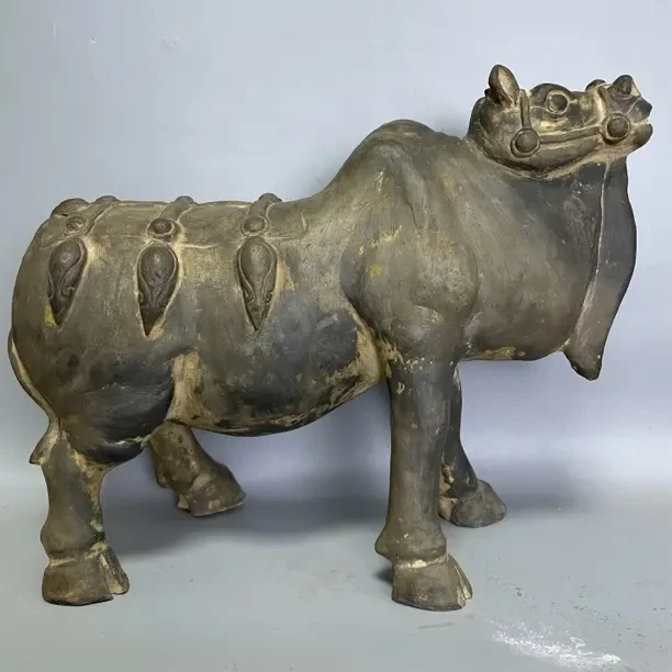 复古风格手工青石动物摆件增添家居艺术氛围