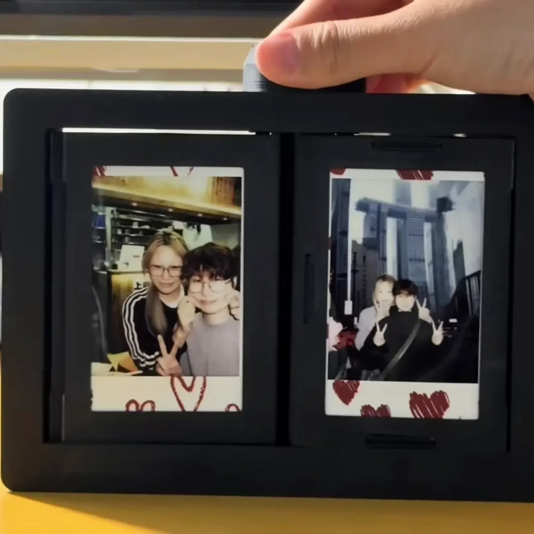 【视频同款】拍立得旋转相册摆台3d打印收纳摆件照片翻页相册新K270