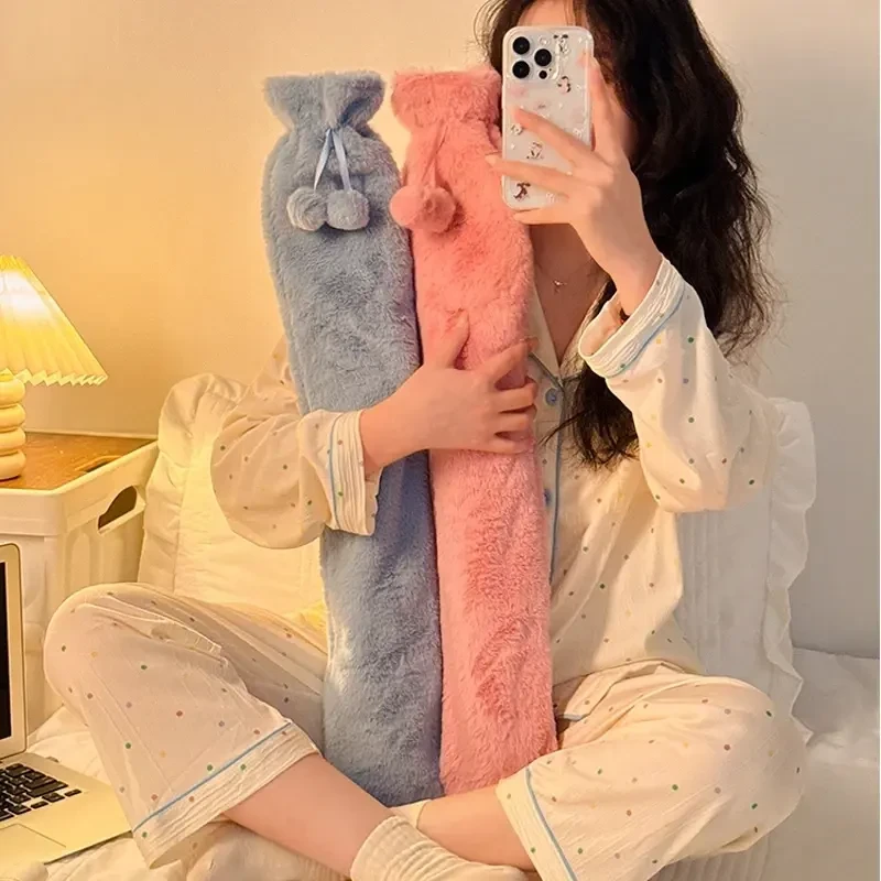 长条形热水袋注水式冲水加长暖床暖被窝姨妈期暖宫热水捂防爆