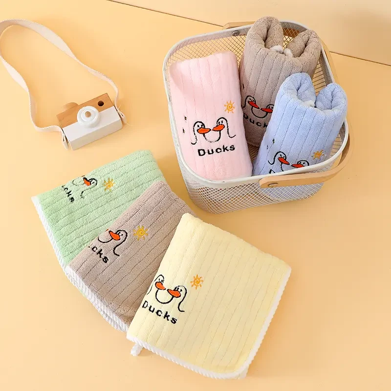 儿童毛巾洗脸家用非纯棉全棉幼儿园男女童吸水宝宝柔软长方吸汗巾