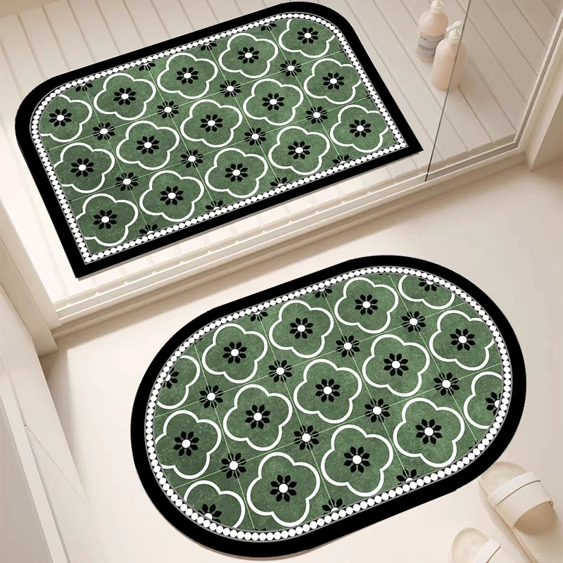 硅藻泥浴室地垫卫生间门口吸水脚垫厕所洗手间地毯卫浴洗澡防滑垫