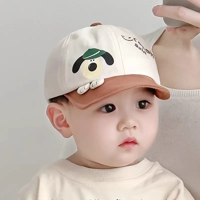 宝宝帽子春秋可爱超萌小月龄鸭舌帽夏季男女婴幼儿卡通遮阳棒球帽
