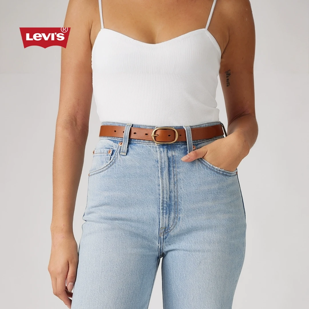 【商场同款】Levi's李维斯25夏季新款女士时尚牛皮革腰带002G7