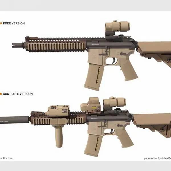 13款1：1游戏武器纸模型图纸
