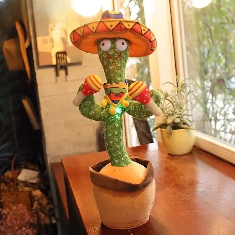 沙雕网红摇摆扭扭会跳舞的仙人掌玩具玩偶会学说话的儿童婴儿宝宝