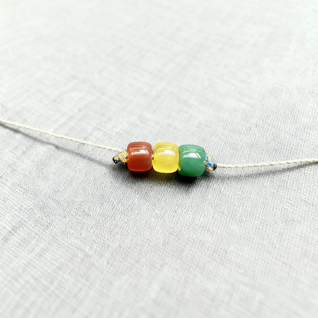 红绿灯老型珠文玩配饰顶腰珠diy配件