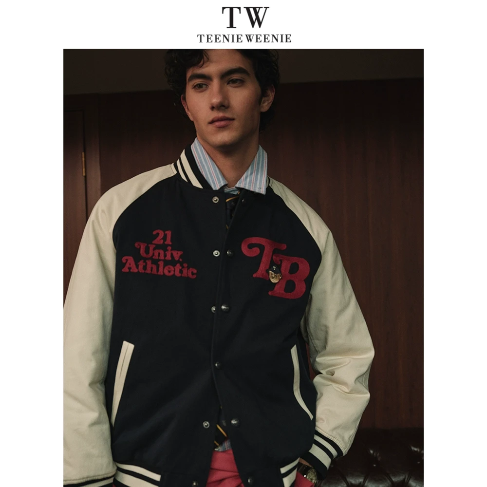 TeenieWeenie小熊男装棉服新款立领潮酷棒球服外套TNJP255202I