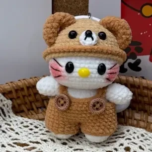 手工成品萌小丫钩织kt