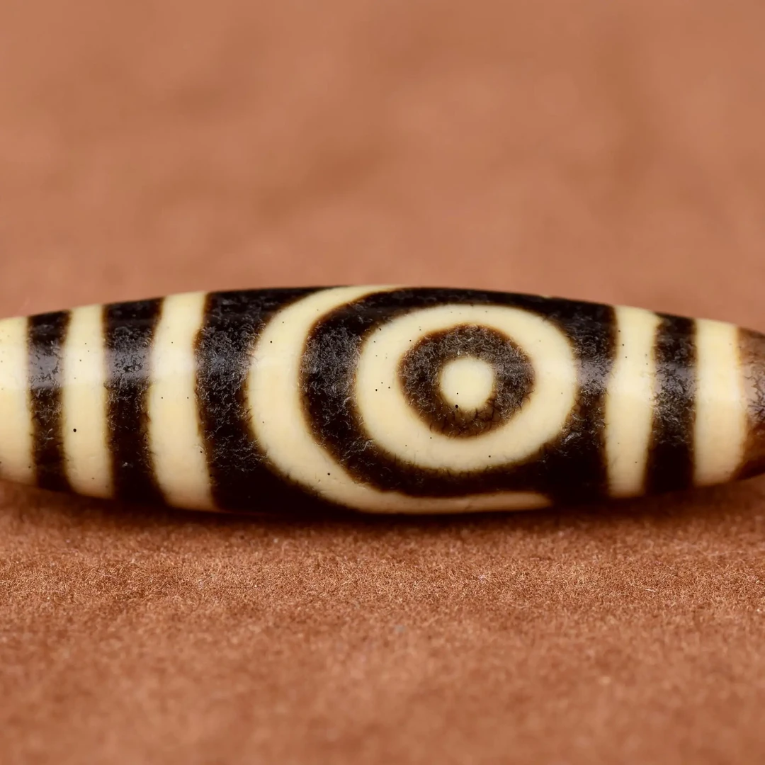 孤品上肯超顶玛瑙珠 星辰双线如意两眼带颗粒朱砂