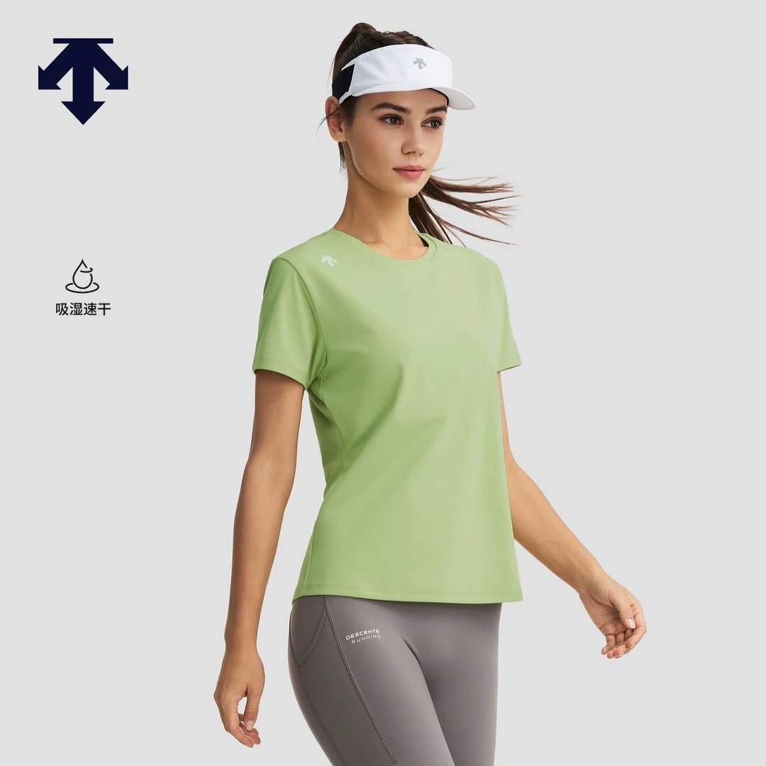 DESCENTE迪桑特WOMEN’S RUNNING系列女士短袖针织衫T恤D5232RTS08