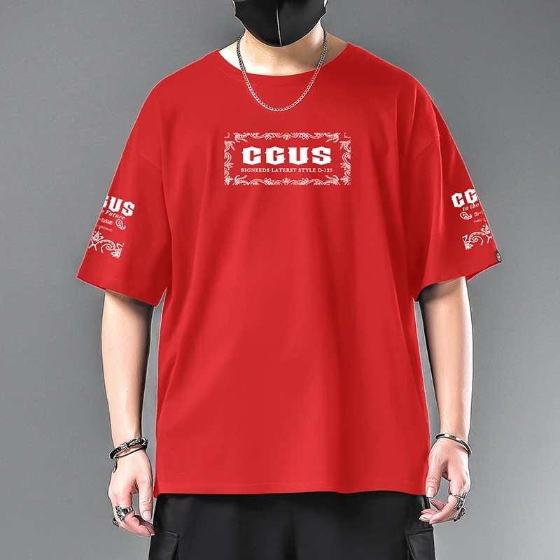 大码短袖男夏加肥加大胖子男装宽松男士T恤衫休闲百搭肥佬体恤衫