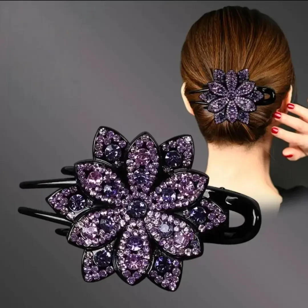 2025新款气质抓夹女头饰后脑勺高档带钻盘发水钻鸭嘴夹