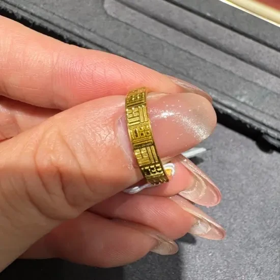 足金999传福戒指4.68克12#