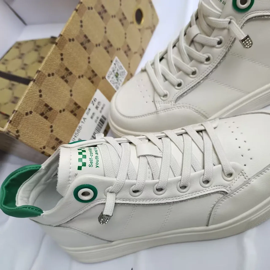 2025新款秋款防水台休闲风粘胶鞋高帮鞋春秋透气鞋子韩版秋季