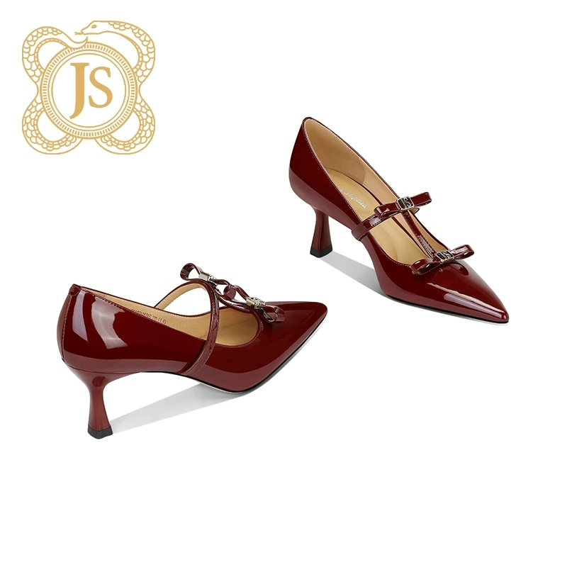 已开价，7522D52576S时尚性感尖头法式细跟玛丽珍漆皮单鞋浅口女