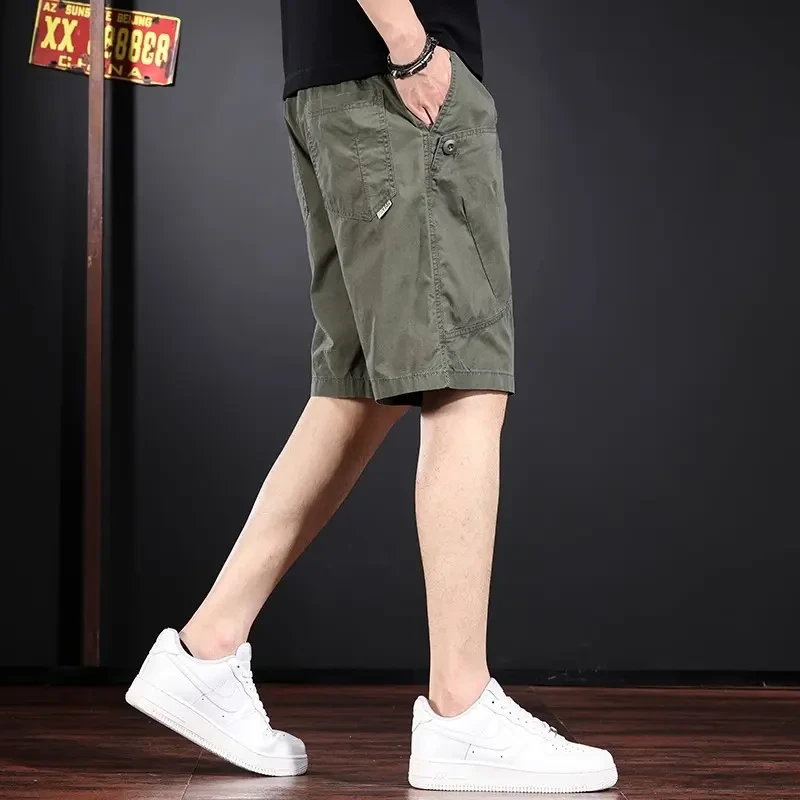 高端美式潮牌工装短裤男士2025新款中裤夏季薄款直筒休闲五分裤子