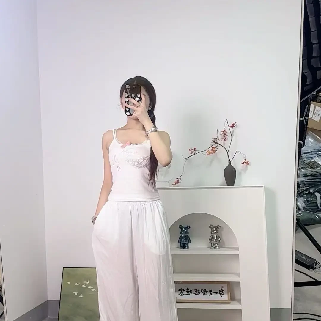 【花筵笑A8079】夏季休闲直筒裤百搭女士薄款