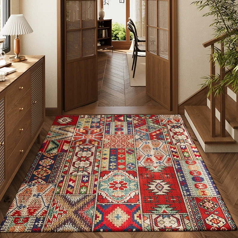 民族风入户门地垫客厅大门口进门地毯耐脏免洗防滑脚垫可定制门垫