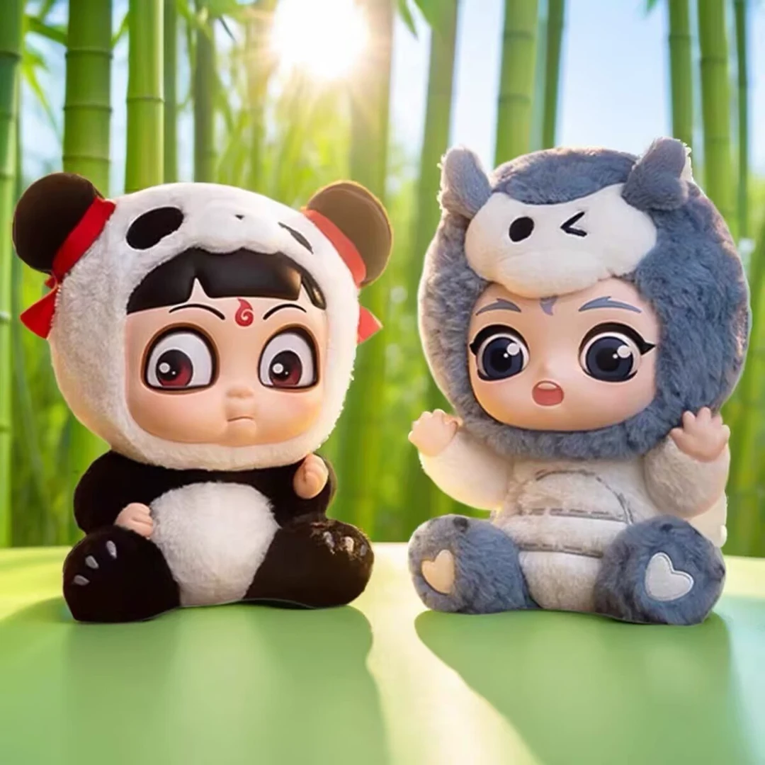 POPMART泡泡玛特哪吒之魔童闹海抱抱系列搪胶脸毛绒哪吒白龙敖丙