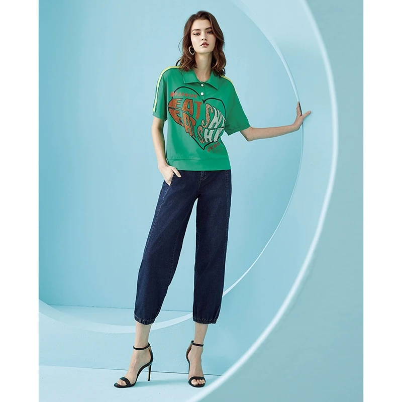 春夏新款洋气时尚上衣 赫53022A