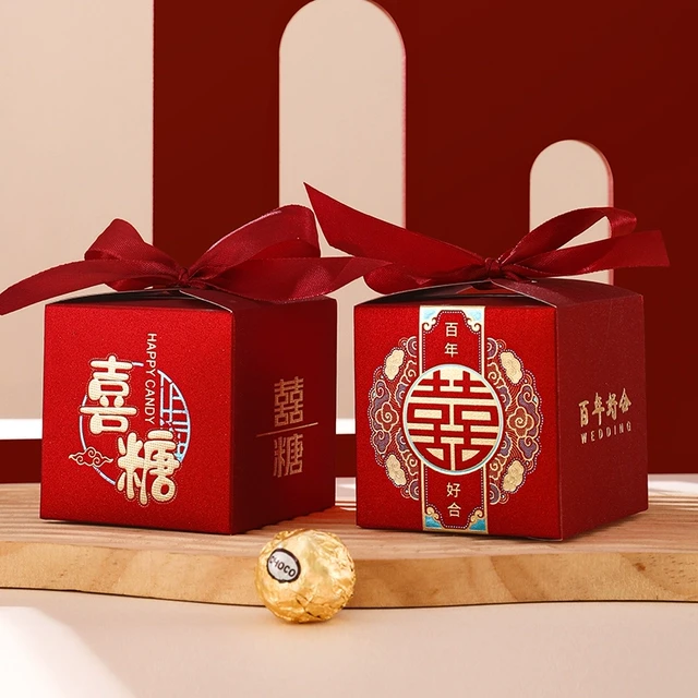 婚礼糖果礼盒空盒高级感包装盒结婚喜糖盒子2025新款伴手礼手提袋