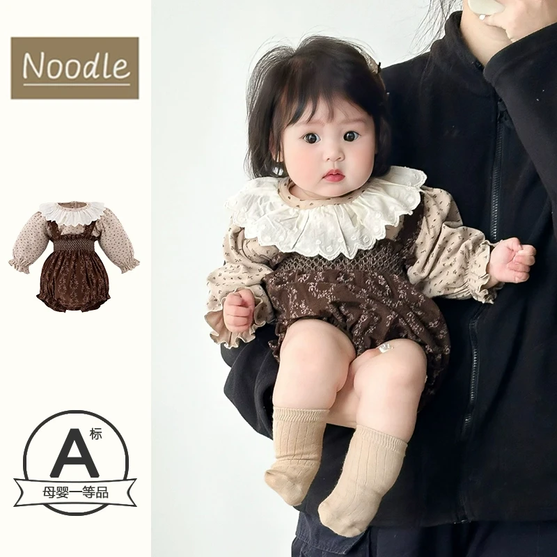 女宝宝春秋套装儿童韩系洋气包屁裤两件套穿搭小月龄新生婴儿衣服