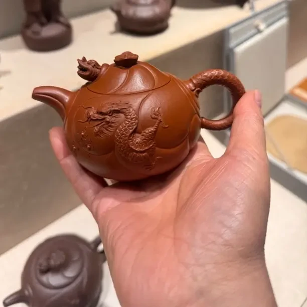 王克克鱼化龙壶朱泥容量200CC