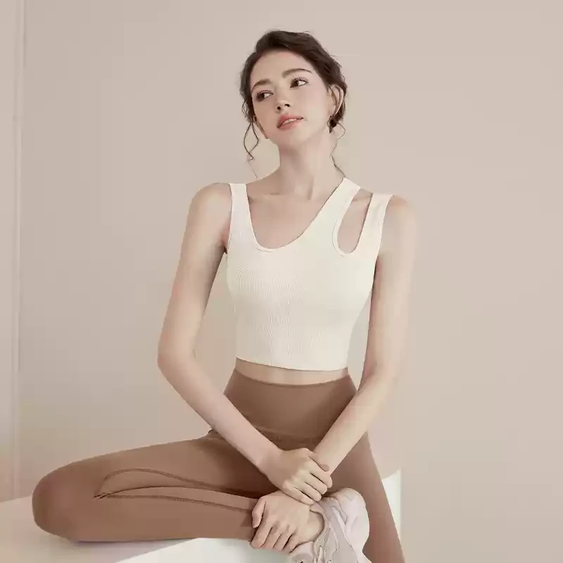 J13026Y运动内衣女新款防震跑步瑜伽服背心防下垂健身外穿文胸