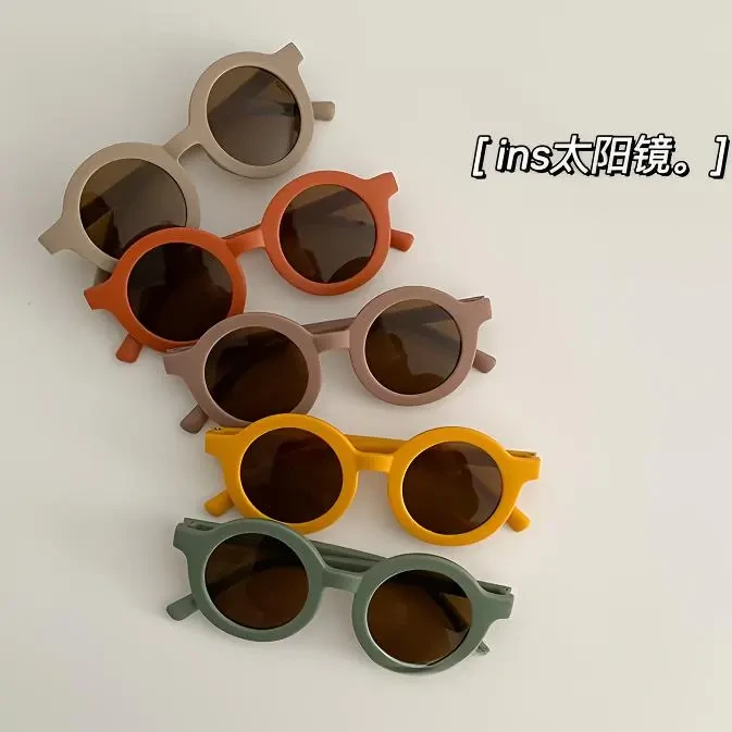 潮流街拍可爱宝宝墨镜韩儿童眼镜偏光镜片男女童时尚太阳镜