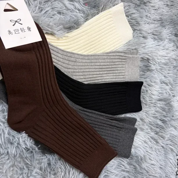 秋冬吸汗防臭加厚中筒棉袜复古日系百搭长袜
