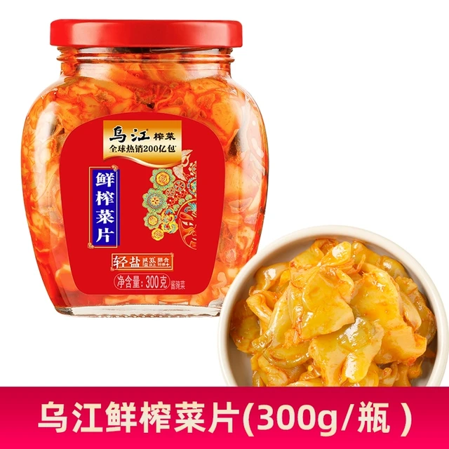 乌江榨菜鲜榨菜片300g瓶装开味佐餐下饭菜咸菜小菜