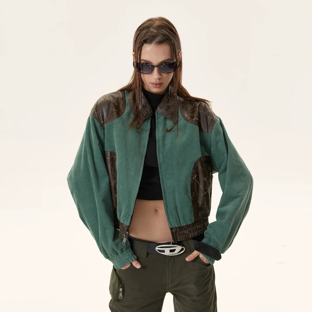 【直播间清仓款no退no换】两面穿外套女拼接美式复古秋季气质