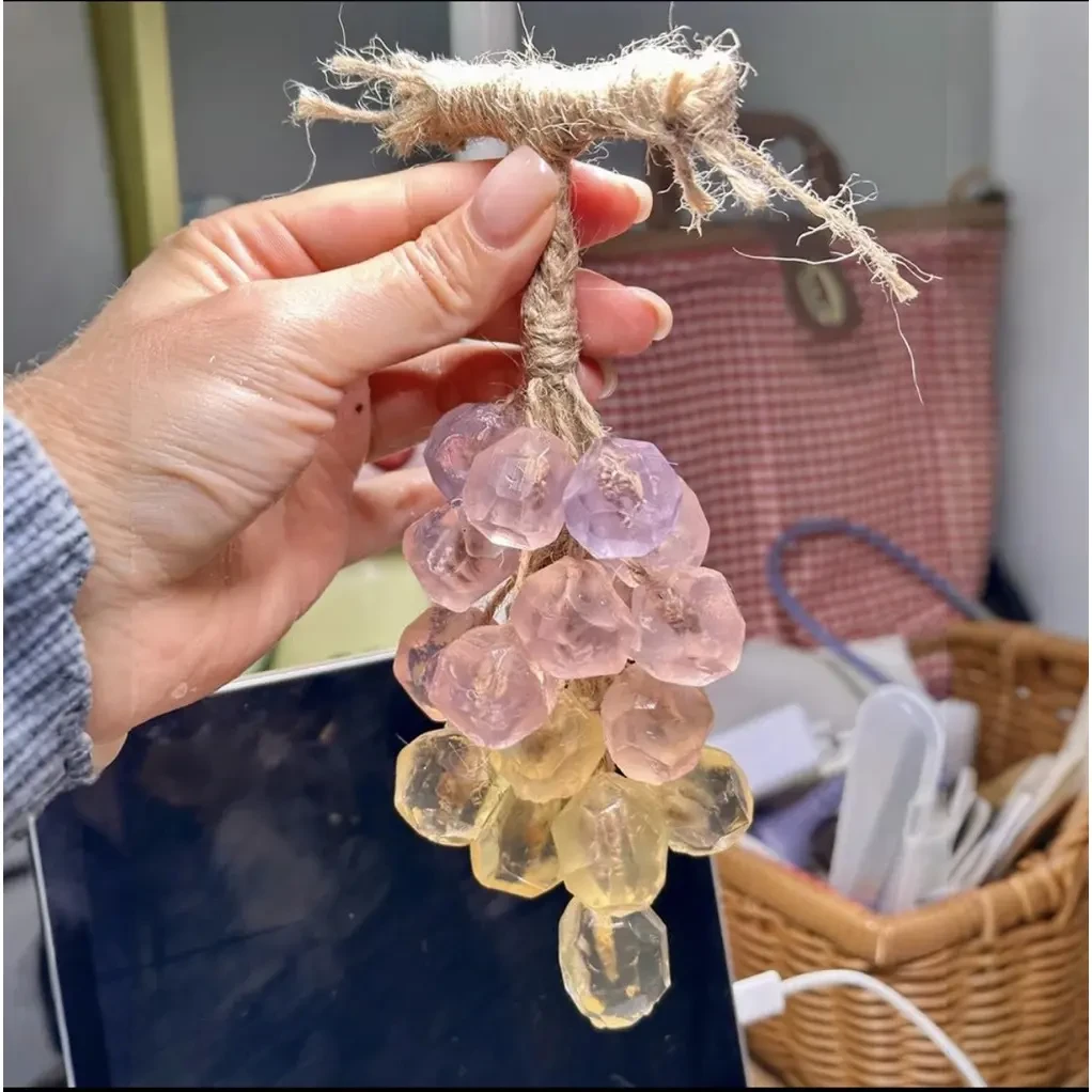 手工diy材料包水晶葡萄香皂高颜值卫生间装饰肥皂串创意趣味个性