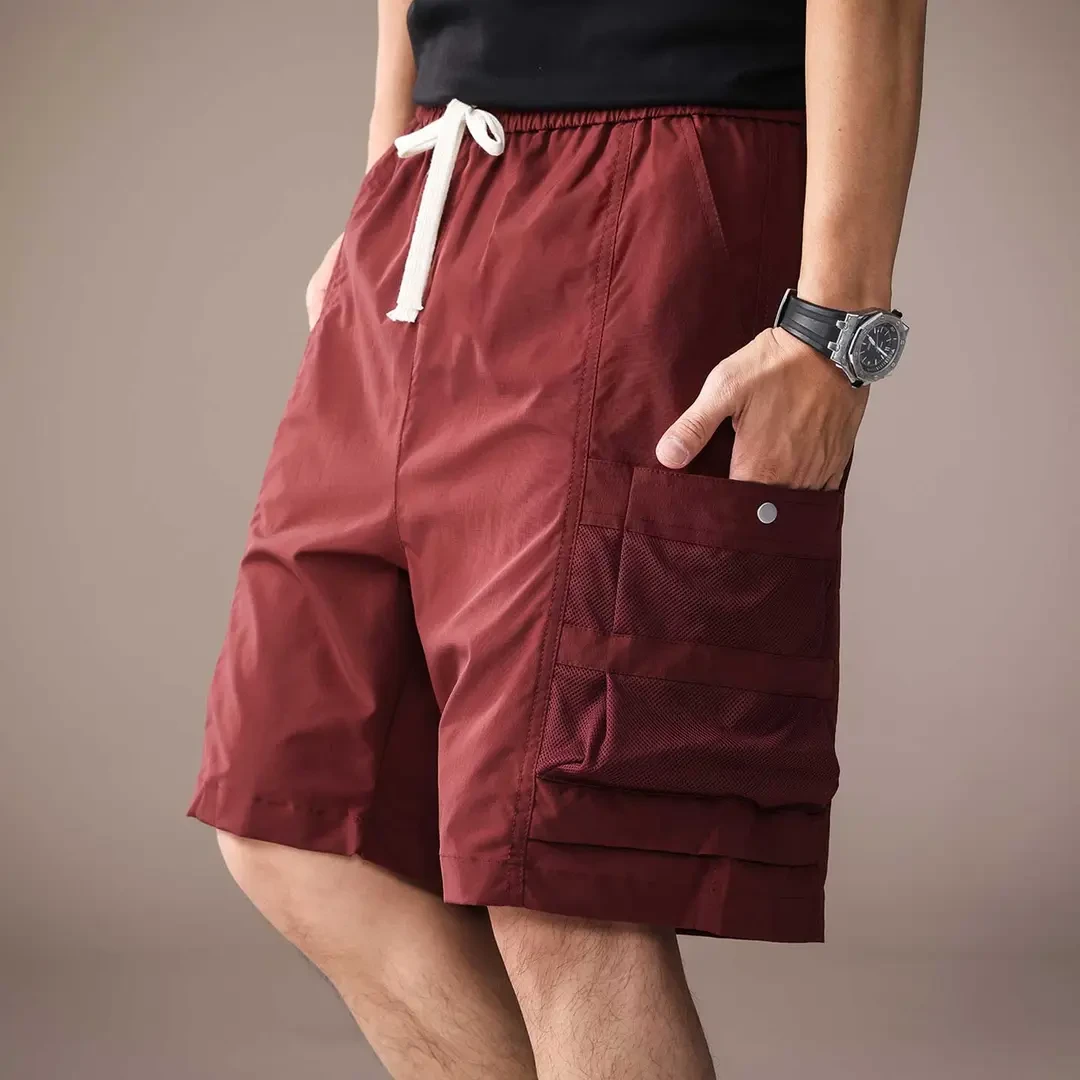 jeep吉普潮牌运动短裤男士夏季薄款宽松直筒高街休闲工装五分中裤