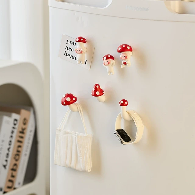 源头工厂可爱创意卡通挂钩磁吸磁性贴吸铁石3d立体个性装饰品免打