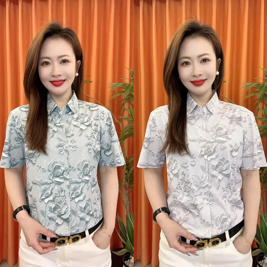 【浪漫玫瑰】2025潮流男士夏季日常百搭轻奢个性8D手绘轻奢痞帅男装