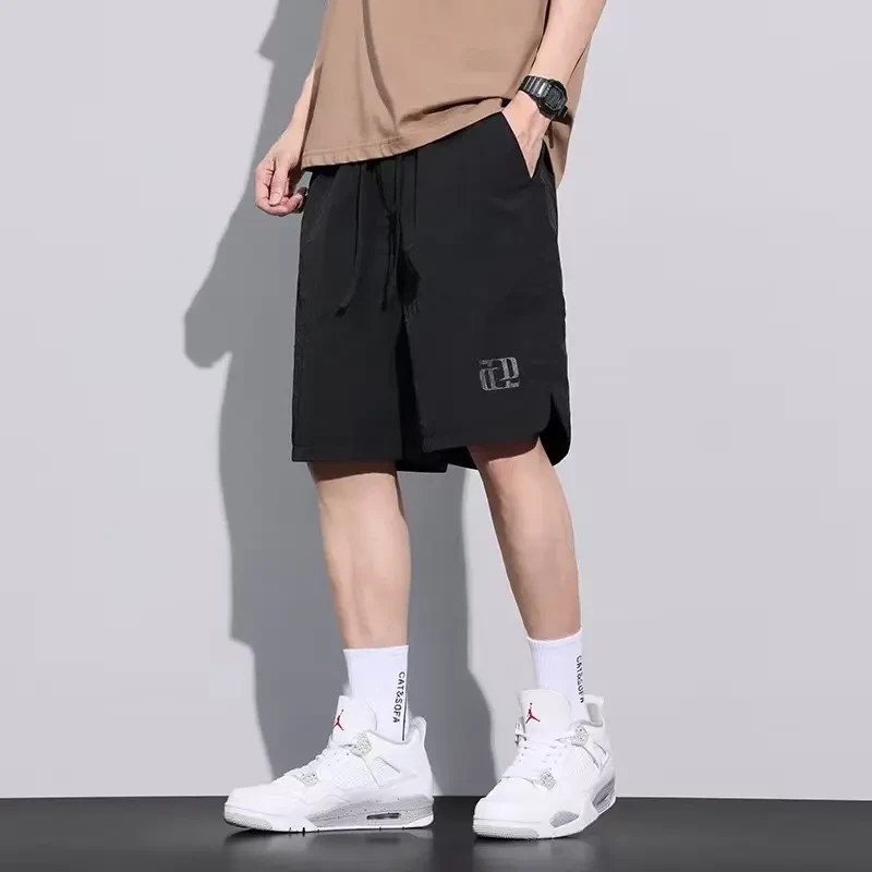 2025新夏季冰丝男士短裤薄款透气宽松大码百搭男款速干休闲五分裤