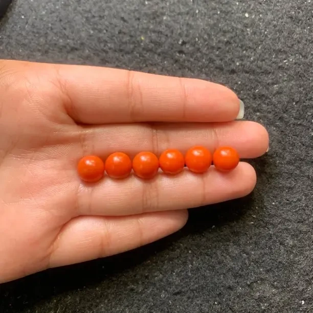 天然南红保山圆珠9mm尺寸