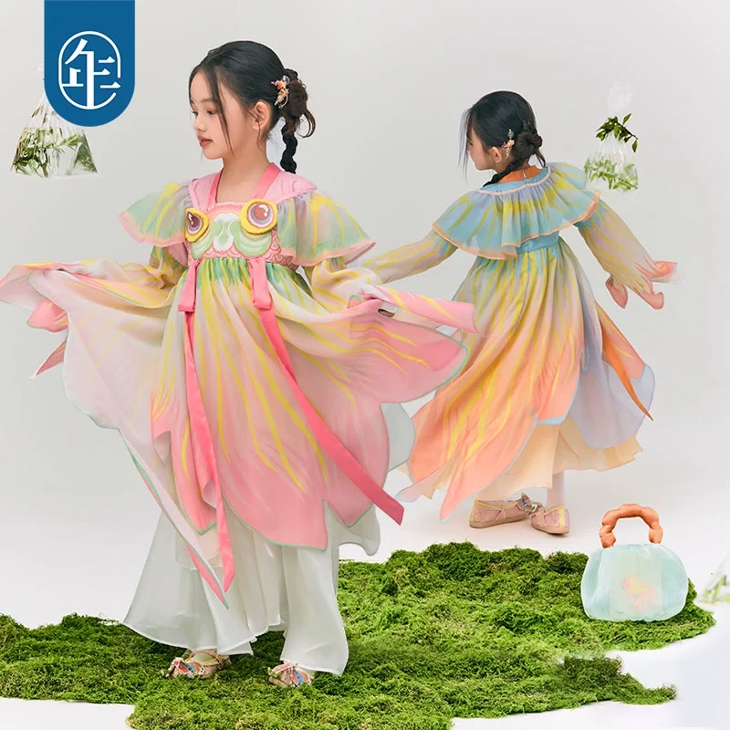 【浮光跃金】年衣汉服女童春新款超仙古装襦裙唐装儿童连衣裙演出服