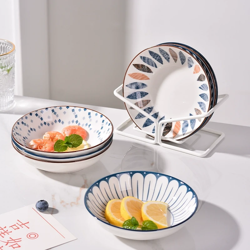 陶瓷吐骨碟家用食品级餐具釉下彩高级感小盘子桌面垃圾盘小碟子