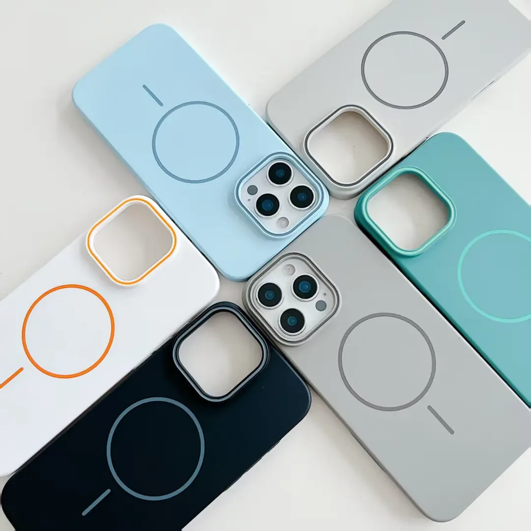 适用苹果16ProMax磨砂简约风柔润手机壳15磁吸充电14大孔13超薄