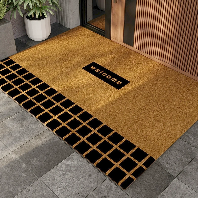 朴尚家居入户门地垫仿椰棕家用简约门口脚垫玄关进门耐脏防滑地毯